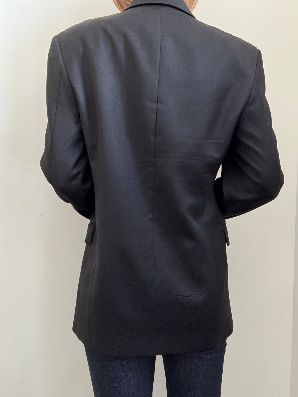 Vintage Black Long Line Blazer Size Large