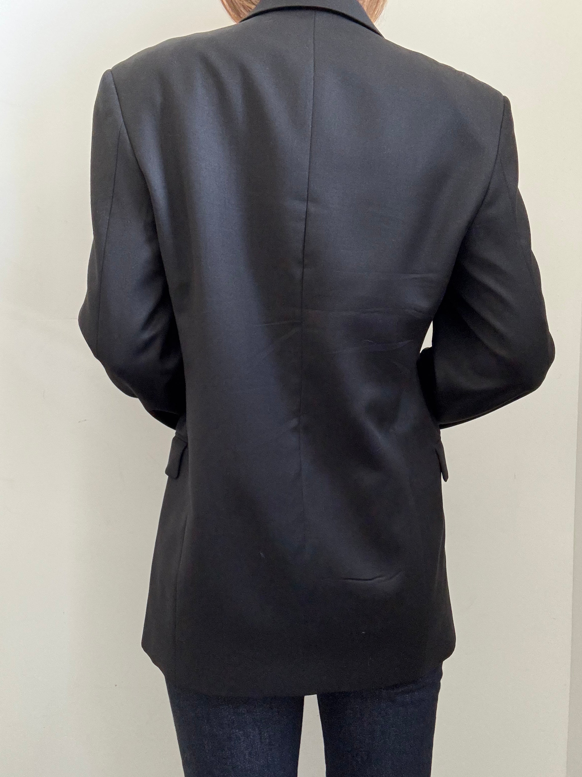 Vintage Black Long Line Blazer Size Large
