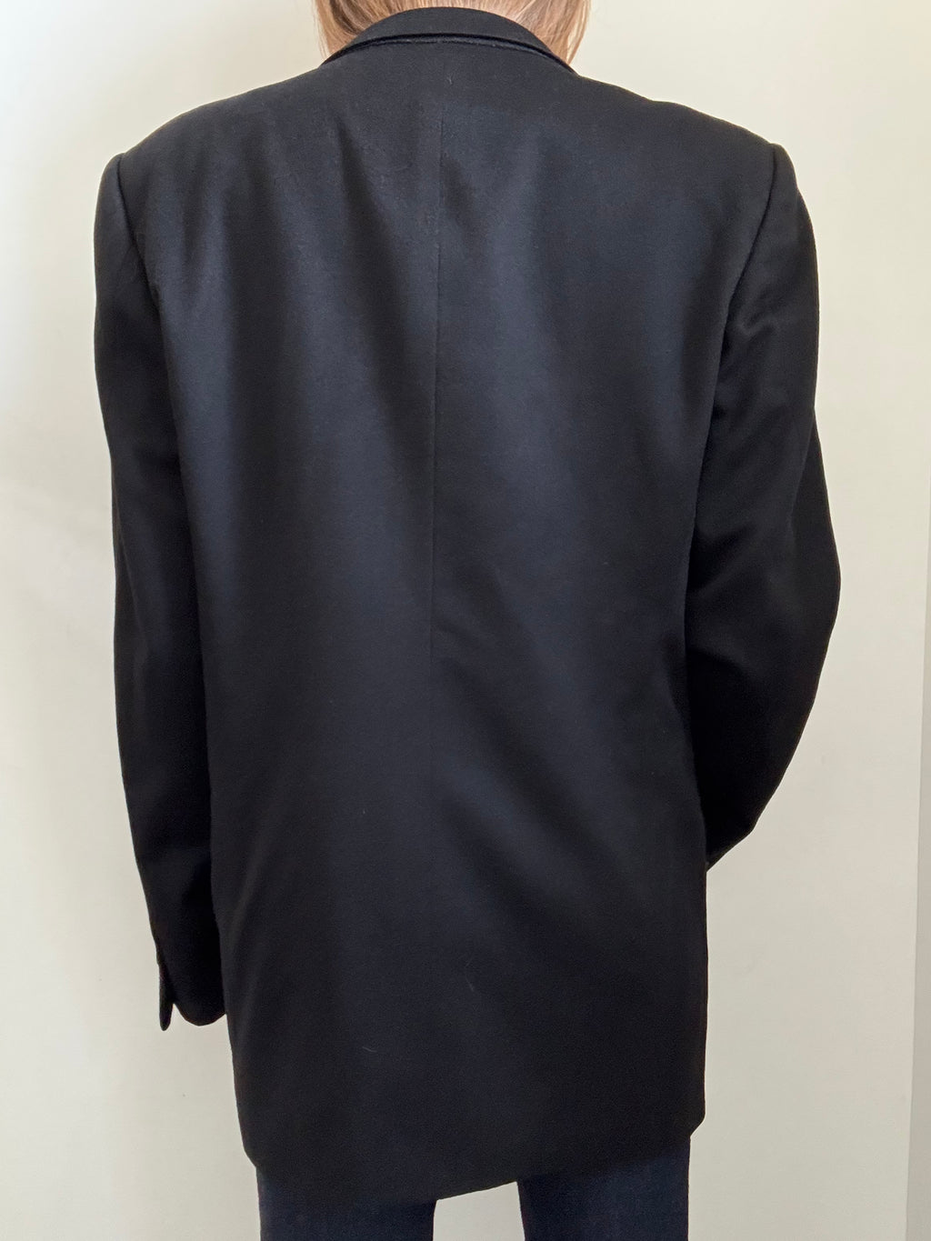 Vintage Black Cashmere Blazer Size XL