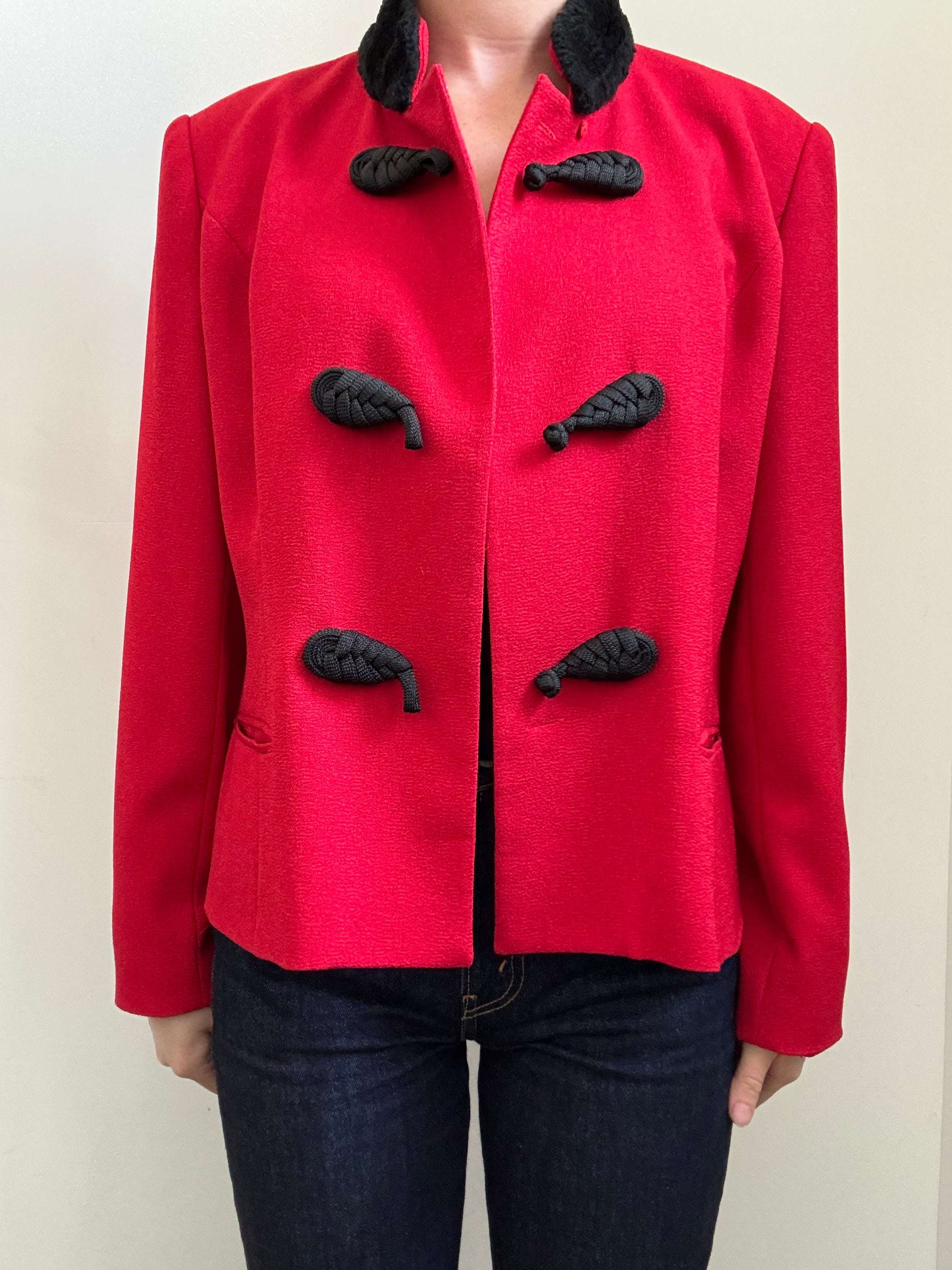 Vintage Red Statement Blazer Size Large