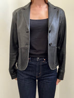 Vintage Black Leather Jacket Size Large