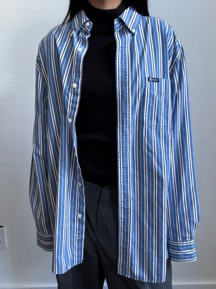 Vintage Chaps Striped Button-Down Size Large