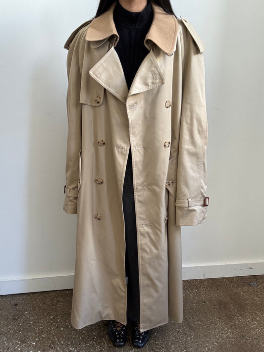 Vintage Tan Trench + Removable Lining Size XL