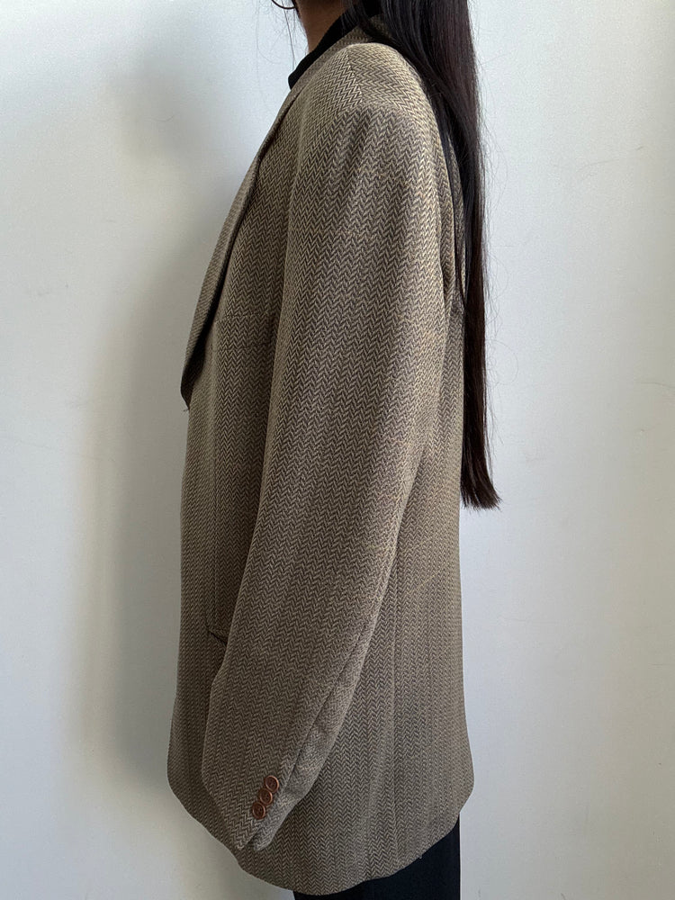 Vintage Italian Light Brown Blazer Size L