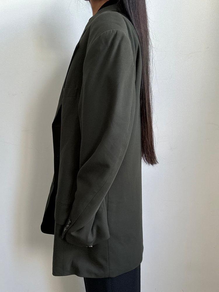 Vintage Olive Green Menswear Blazer Size Medium
