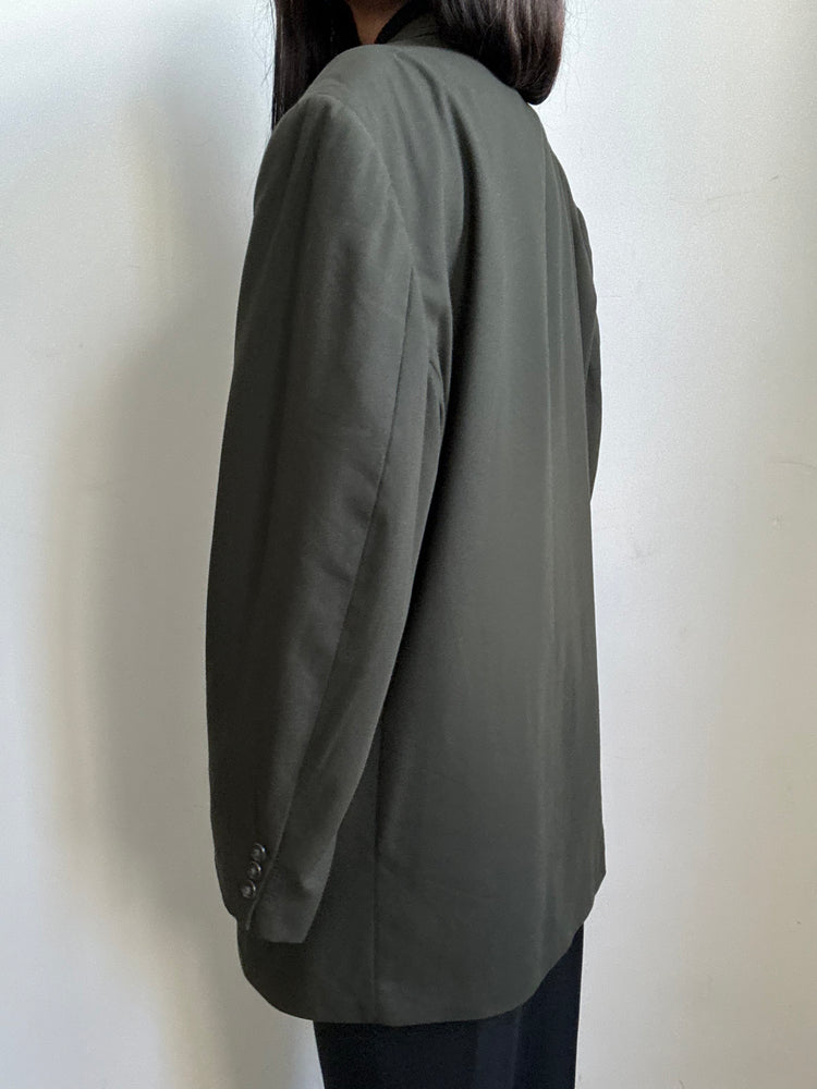 Vintage Olive Green Menswear Blazer Size Medium