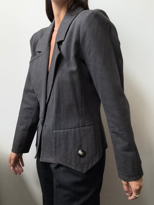 Vintage Yves Saint Laurent Denim Blazer Size S