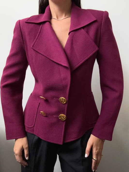 Vintage Christian Lacroix Magenta Blazer Size Small