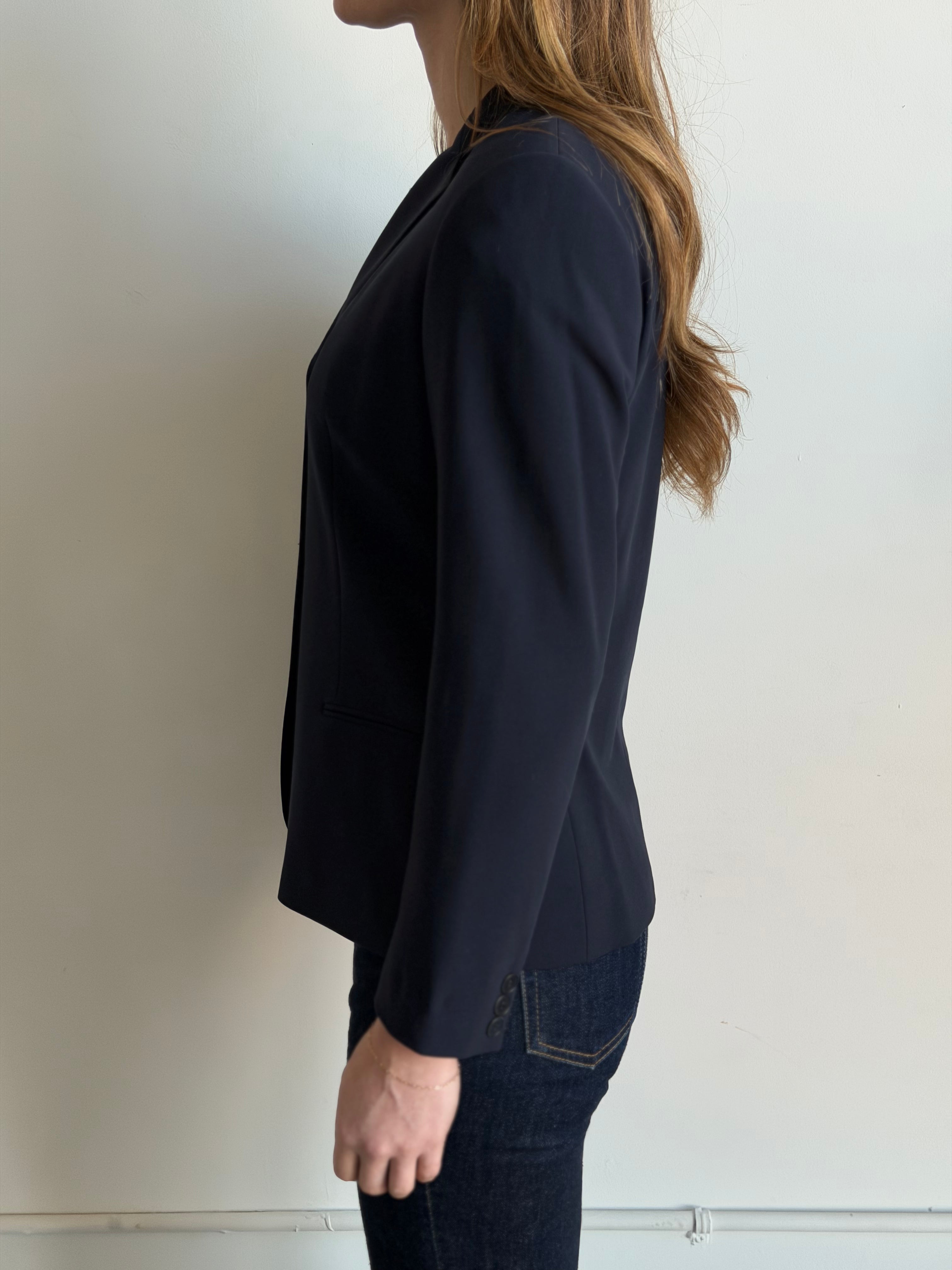 Vintage Ralph Lauren Navy Wool Blend Blazer Size S