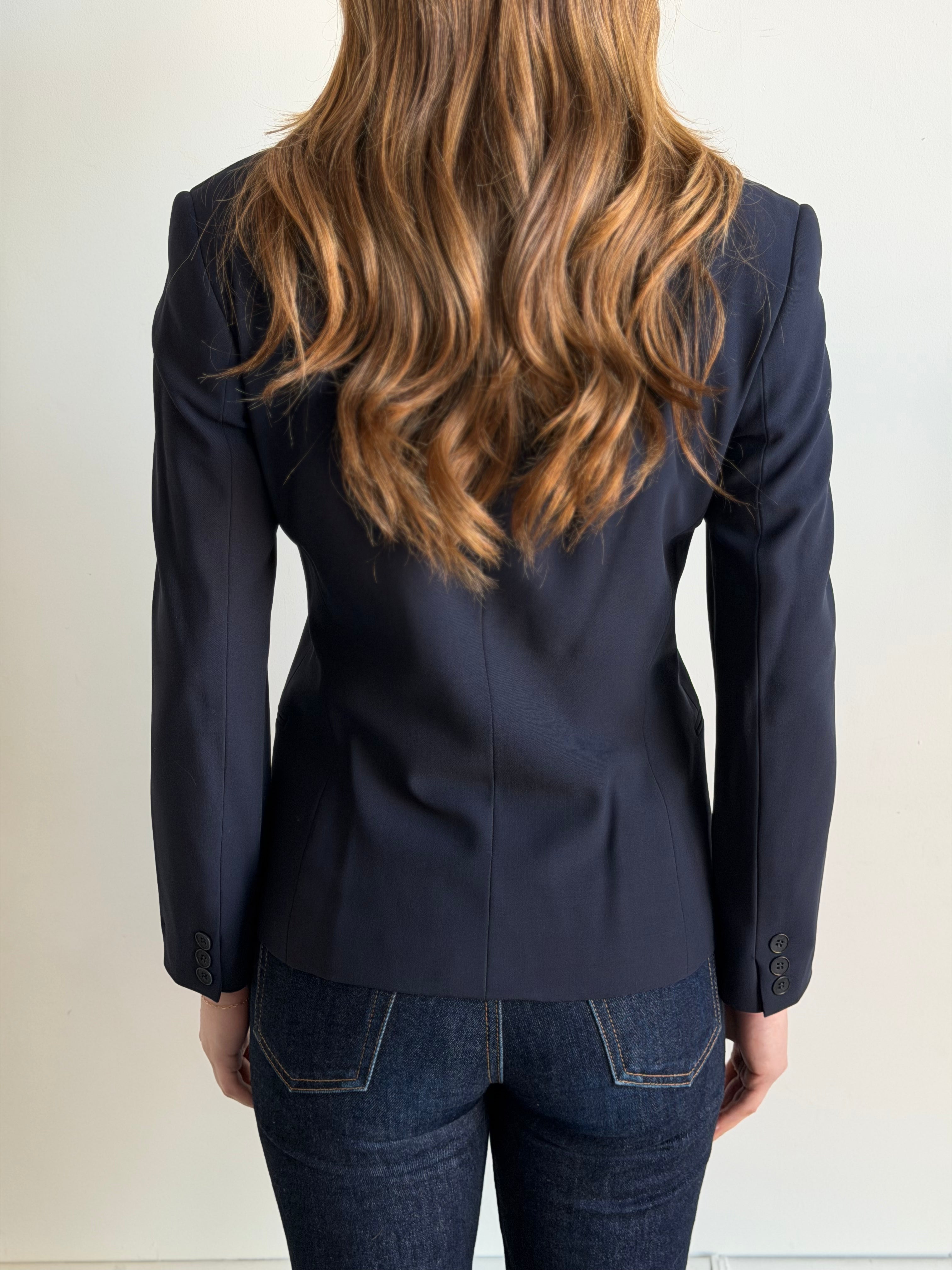 Vintage Ralph Lauren Navy Wool Blend Blazer Size S