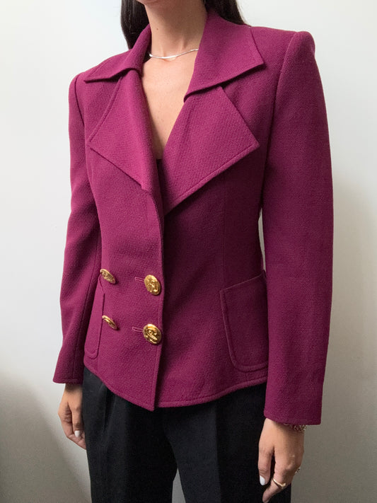 Vintage Christian Lacroix Magenta Blazer Size Small
