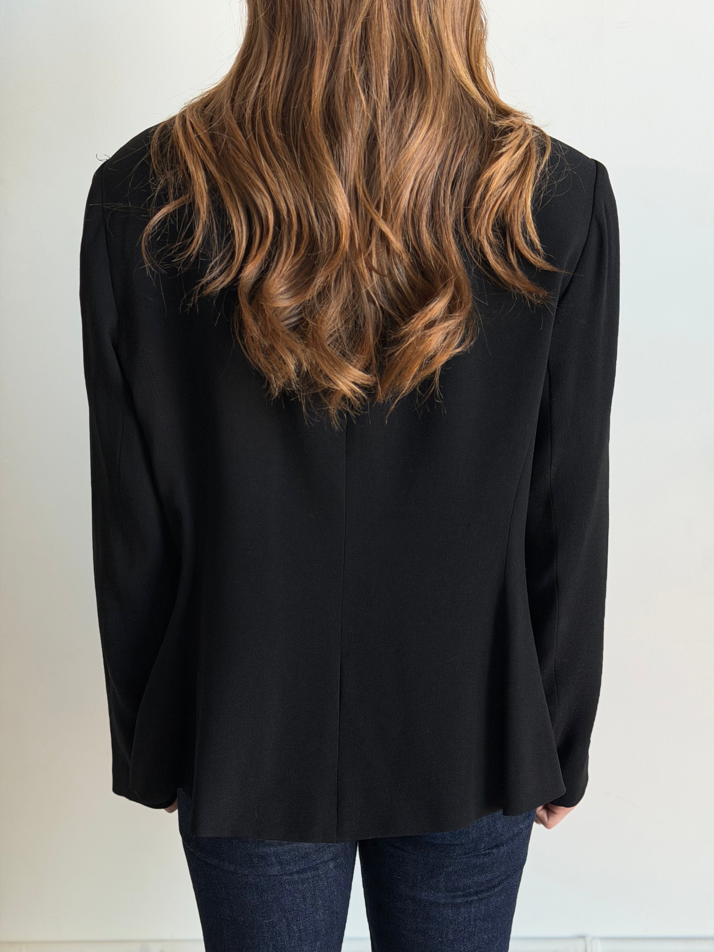 Vintage Black Embellished Button Blazer Size L