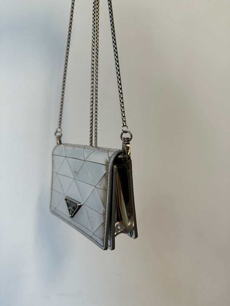 Vintage Prada Silver Specchio Mini Bag