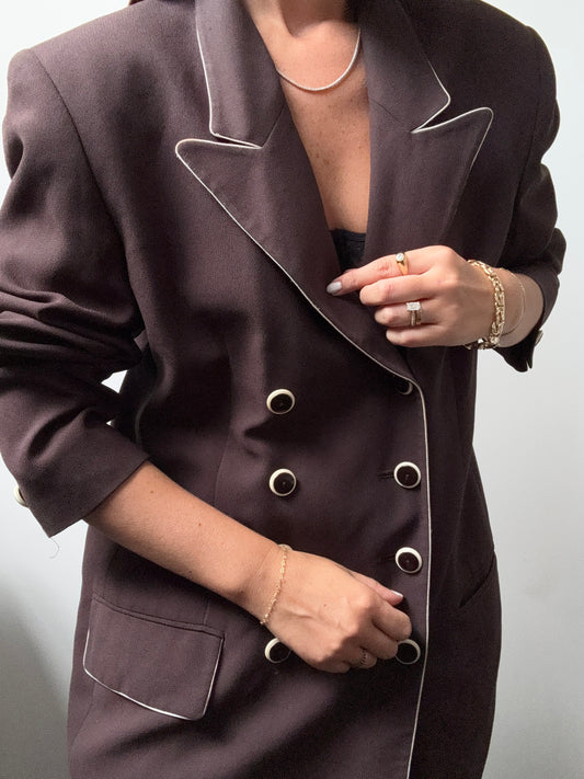 Vintage Christian Dior Brown Blazer Size XL 12/14