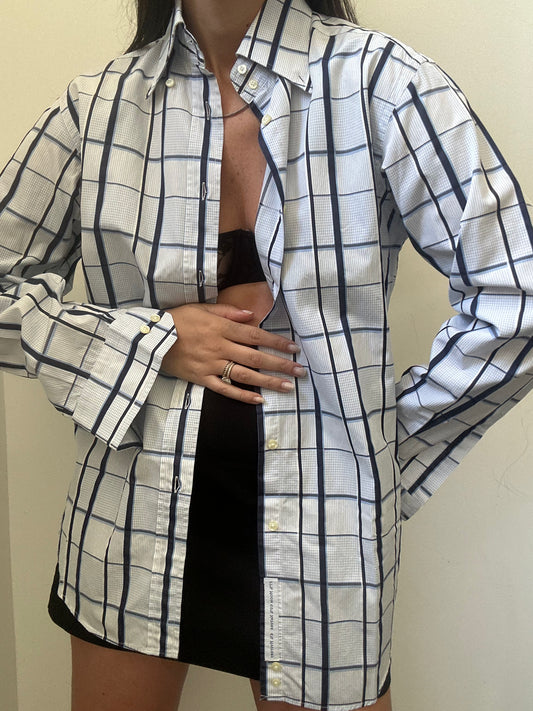Vintage Blue Etro Button Down Shirt Size 39