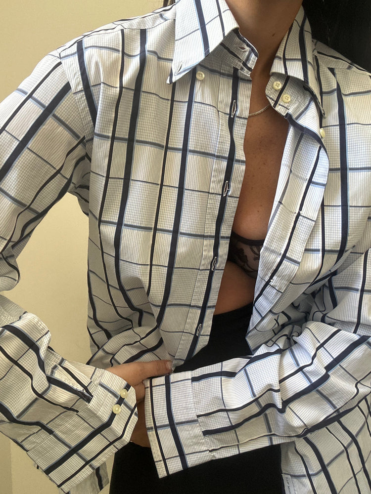 Vintage Blue Etro Button Down Shirt Size 39