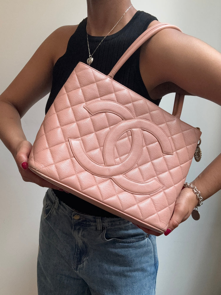 Vintage Chanel Top Handle Bag in Pink