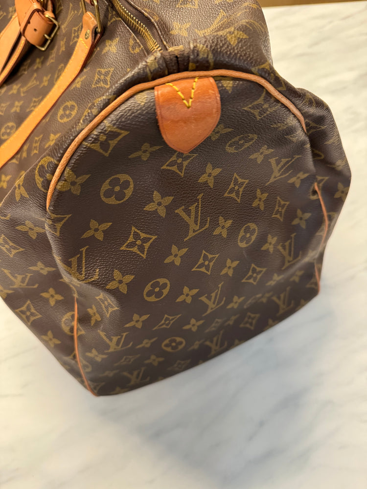 Vintage LV Brown Leather Keepall 45