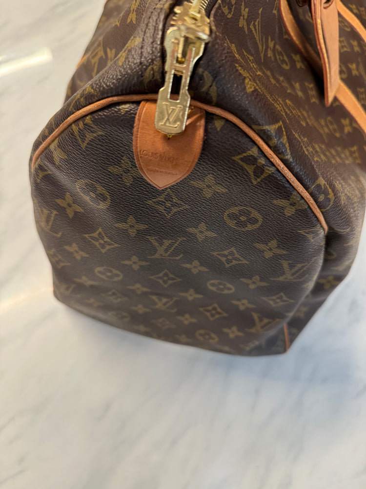 Vintage LV Brown Leather Keepall 45