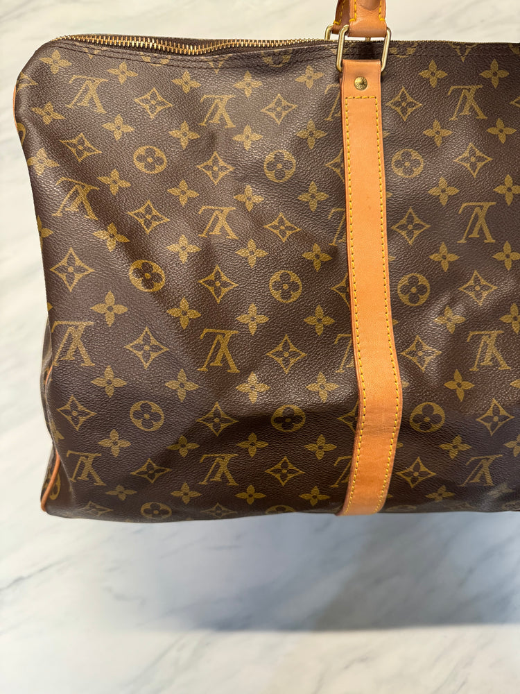 Vintage LV Brown Leather Keepall 45