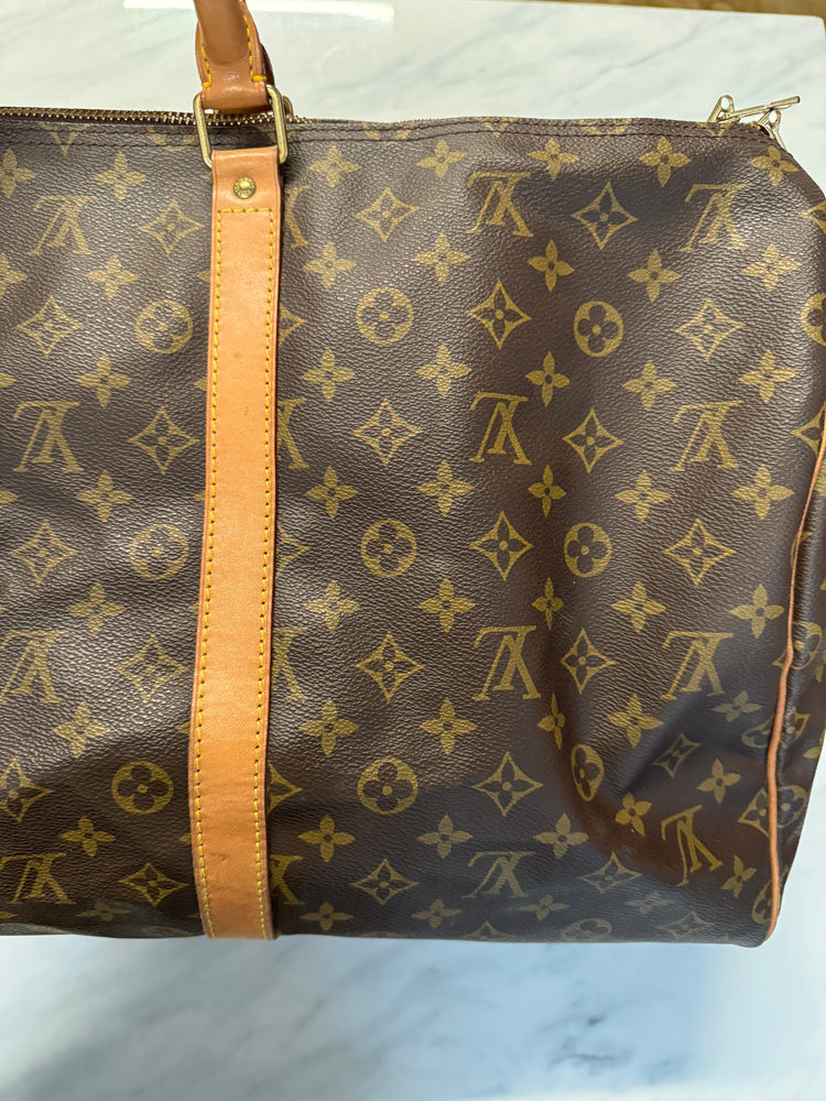 Vintage LV Brown Leather Keepall 45