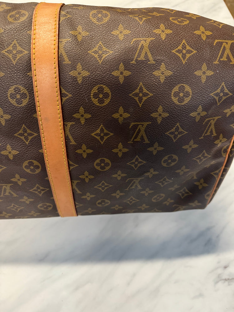 Vintage LV Brown Leather Keepall 45