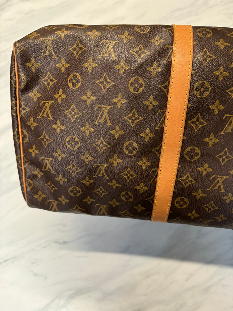 Vintage LV Brown Leather Keepall 45