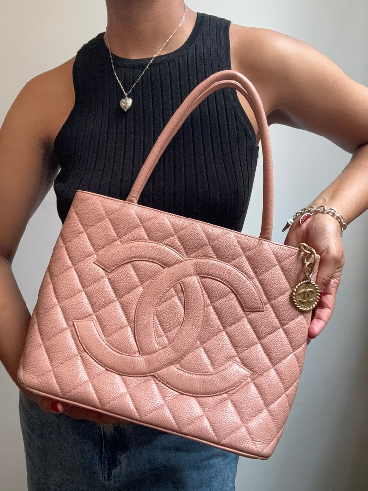 Vintage Chanel Top Handle Bag in Pink