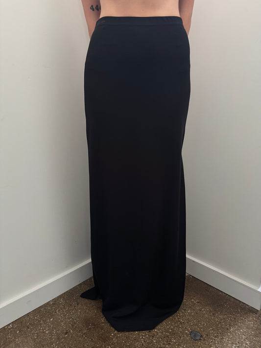 Vintage Tadashi Black Maxi Skirt Size Small
