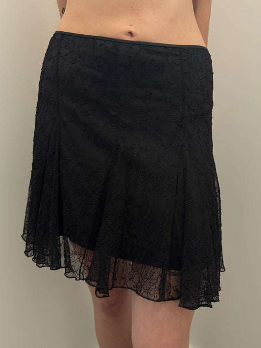 Vintage Dolce & Gabbana Black Lace Skirt Size Small 0/2