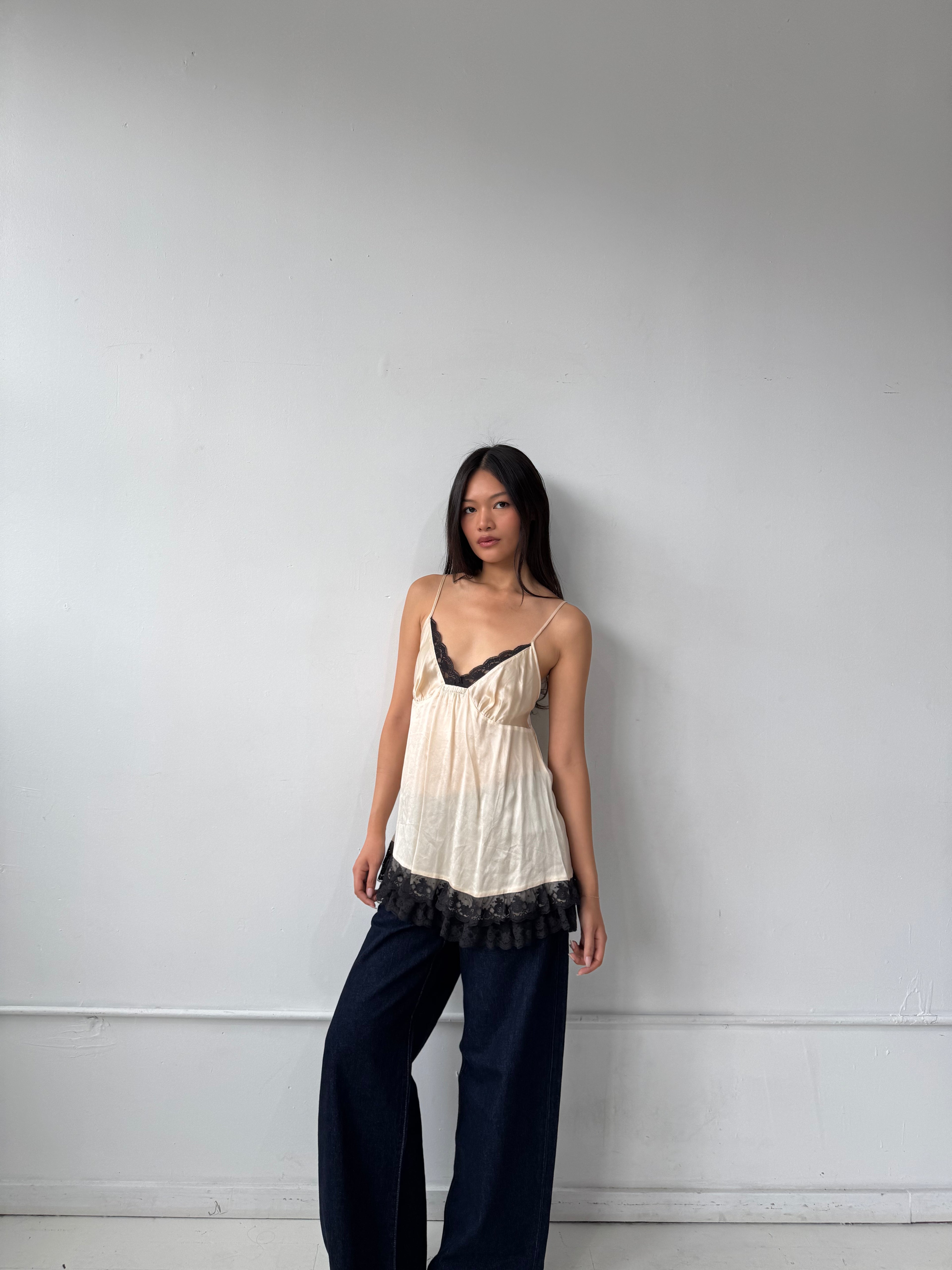 Vintage Silk Slip Tank Top Size M