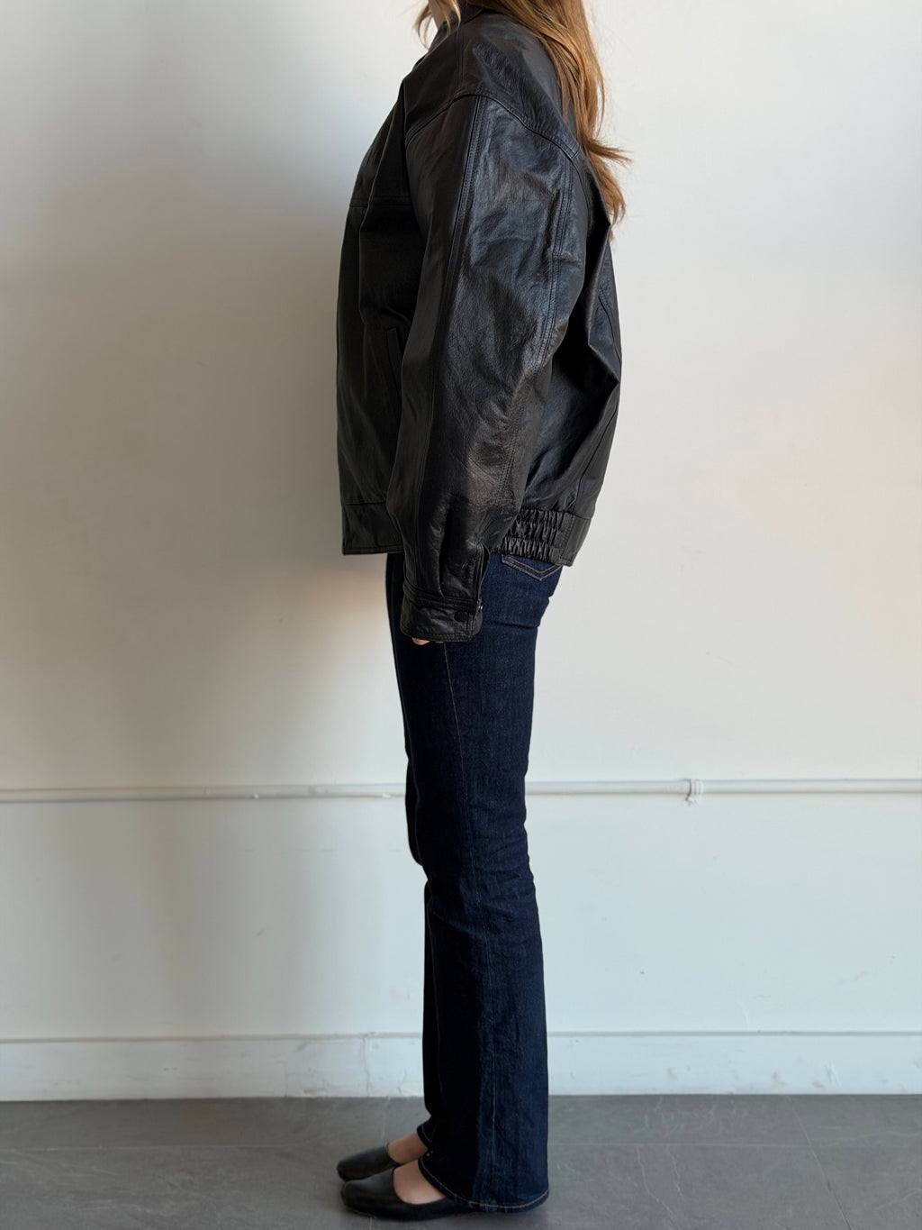 Vintage USA Made Black Leather Jacket Size L