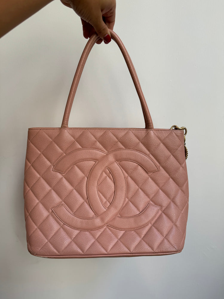 Vintage Chanel Top Handle Bag in Pink