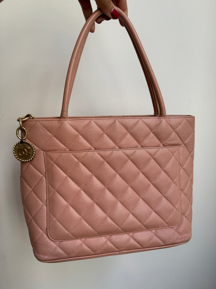 Vintage Chanel Top Handle Bag in Pink