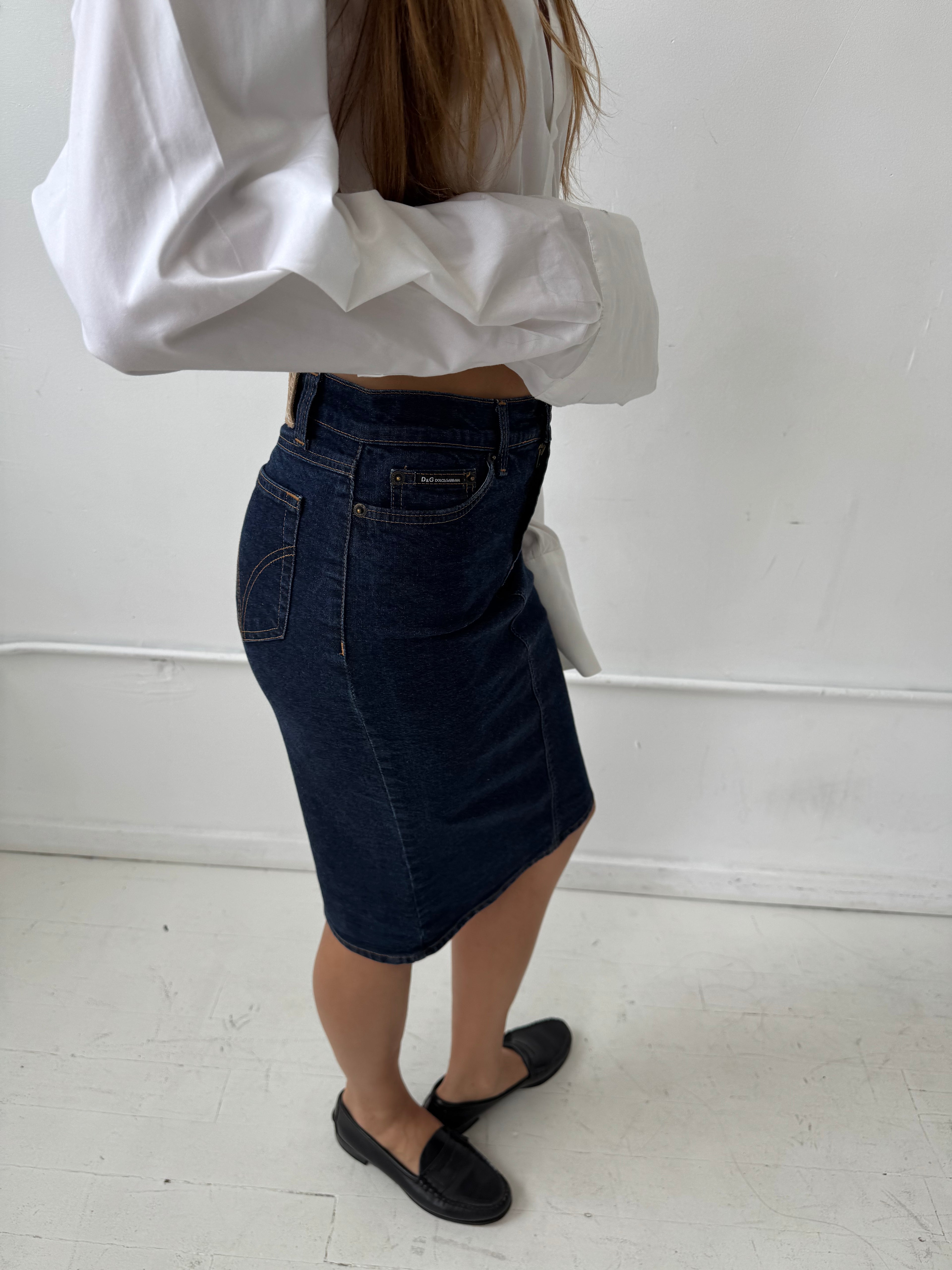 Vintage Dolce Gabbana Denim Skirt Size XS