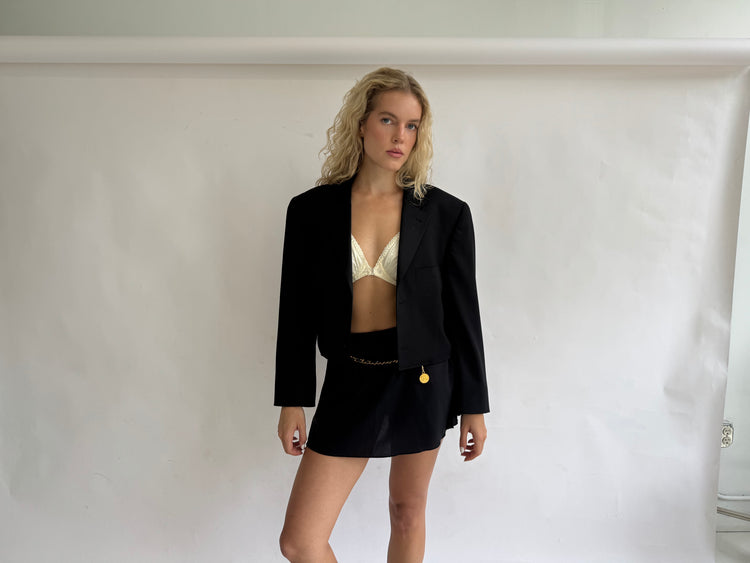 Vintage Tuxedo Cropped Blazer Size S - M