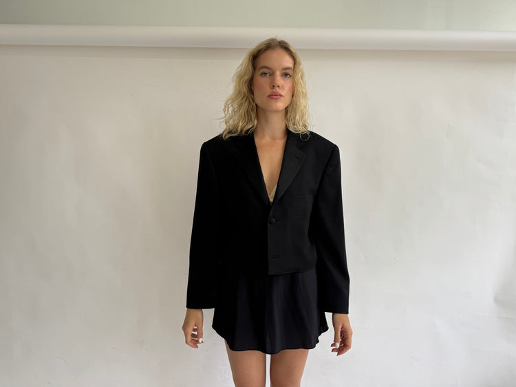 Vintage Tuxedo Cropped Blazer Size S - M