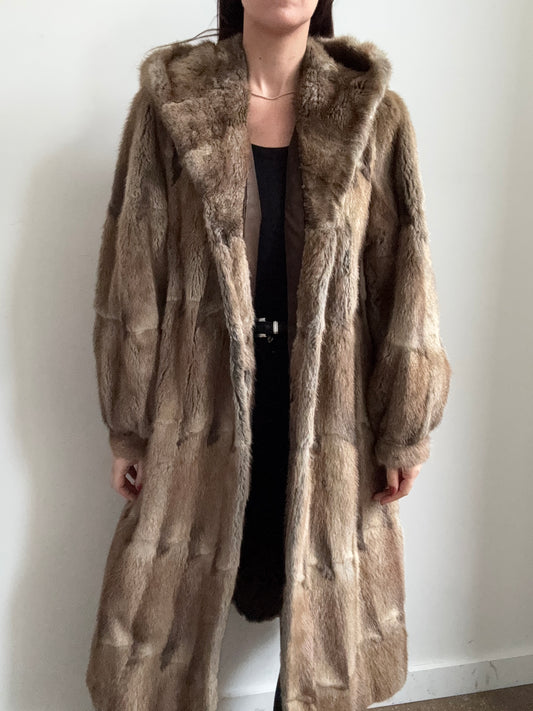 Vintage Light Brown Mink Jacket Size Medium