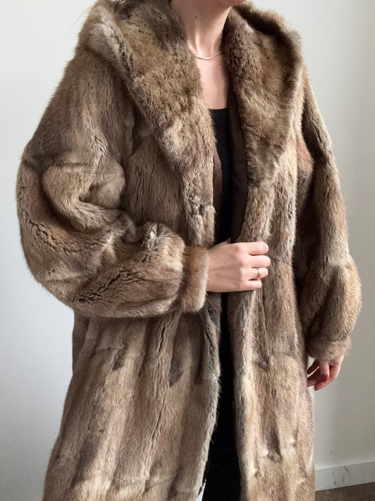 Vintage Light Brown Mink Jacket Size Medium