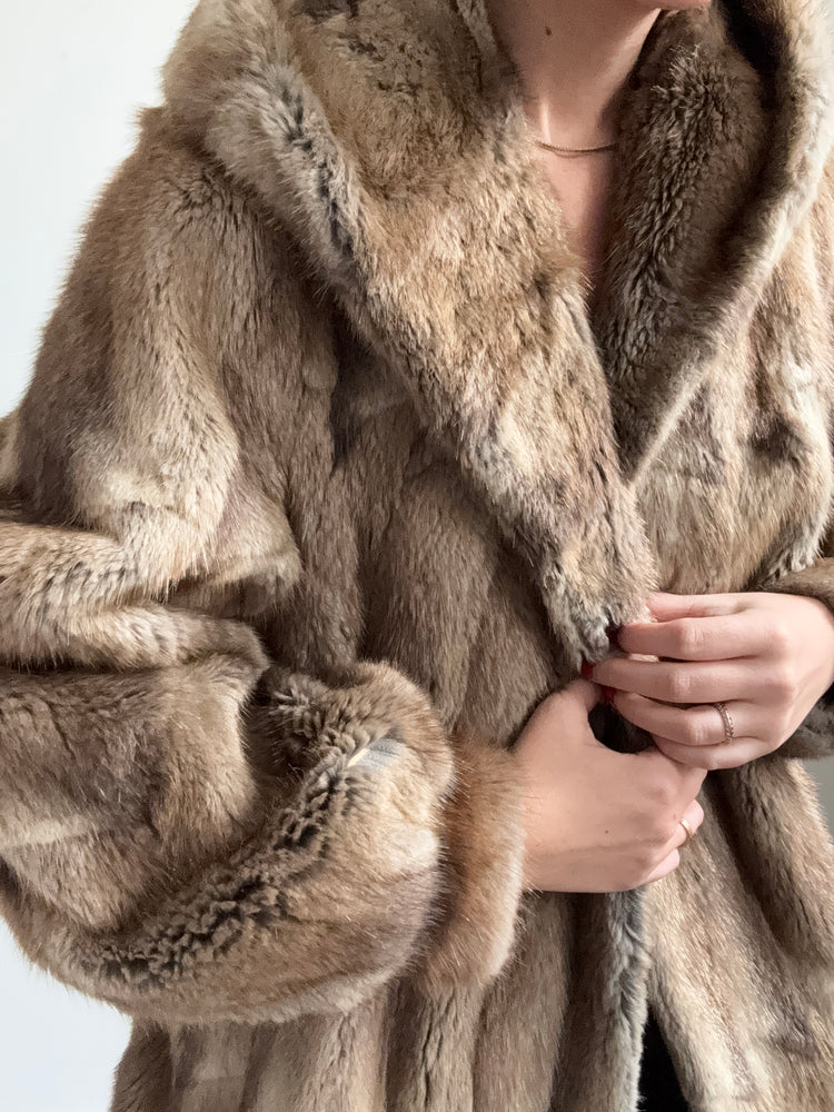 Vintage Light Brown Mink Jacket Size Medium
