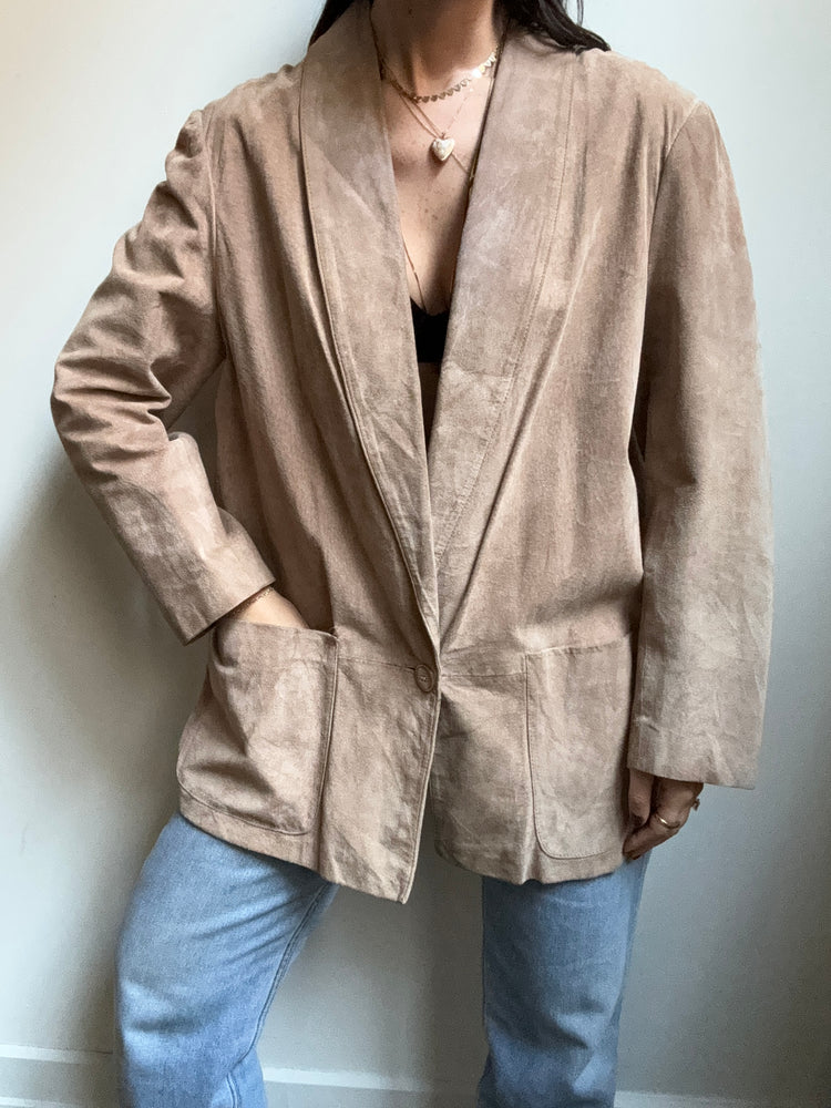 Vintage Clay Tan Suede Jacket Size 6