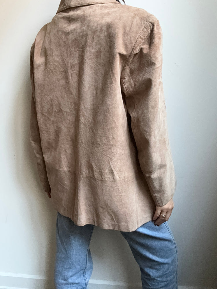 Vintage Clay Tan Suede Jacket Size 6