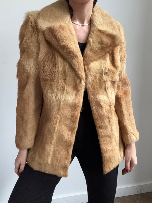 Vintage Red Fox Fur Coat Size XS