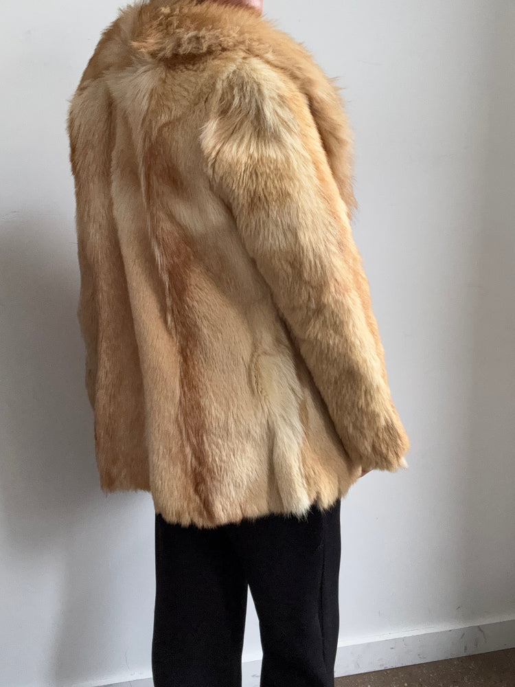 Vintage Fox Fur in Red Size Small
