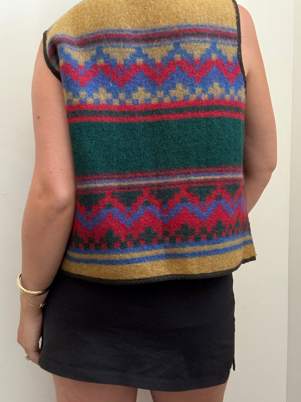Vintage Western Fleece Vest Size Large