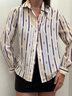 Vintage Ferragamo Silk Button-Down Blouse Size Small