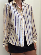 Vintage Ferragamo Silk Button-Down Blouse Size Small