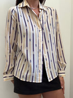Vintage Ferragamo Silk Button-Down Blouse Size Small