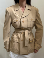 Vintage Tan Utility Jacket Size Medium