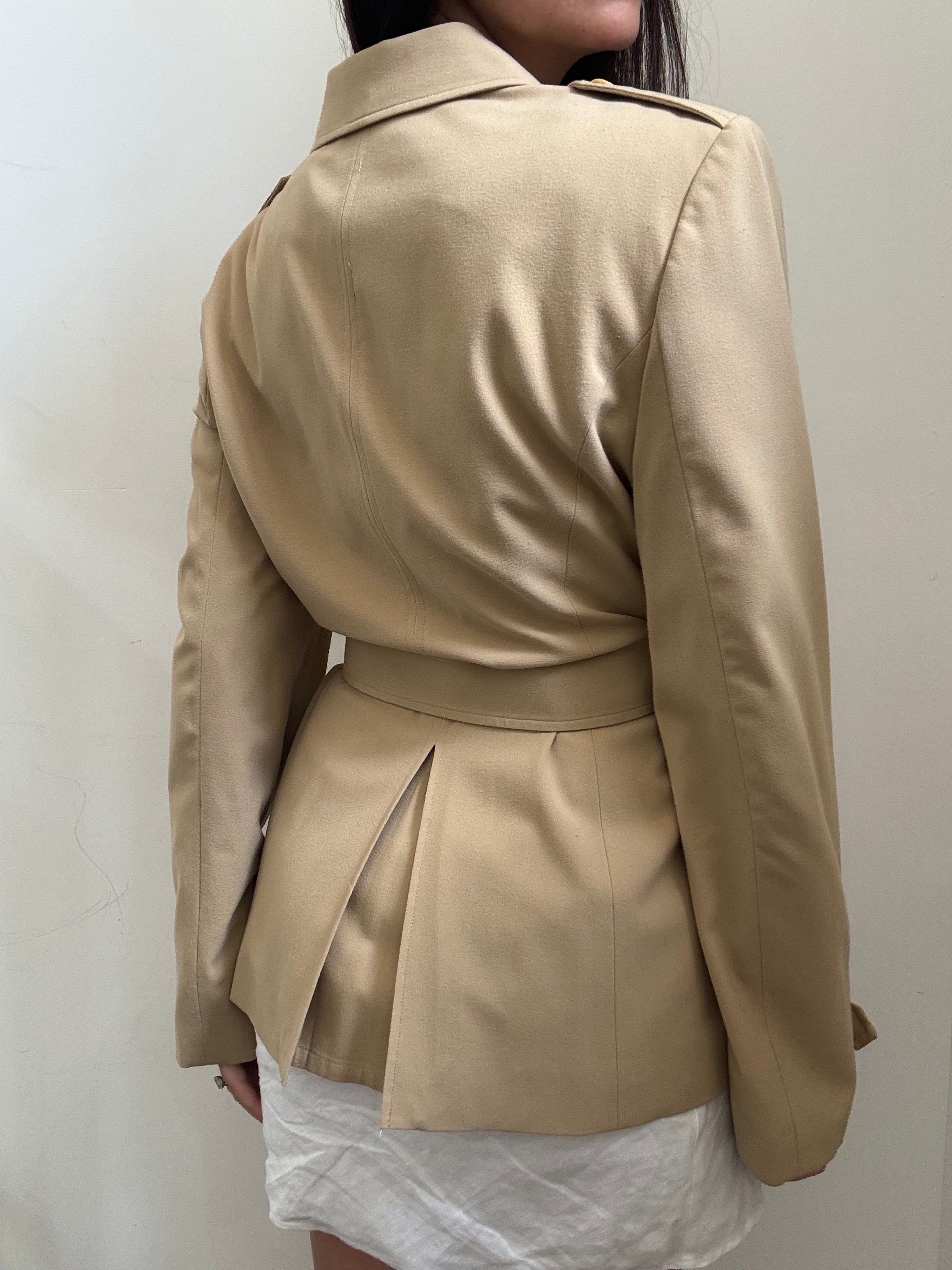 Vintage Tan Utility Jacket Size Medium
